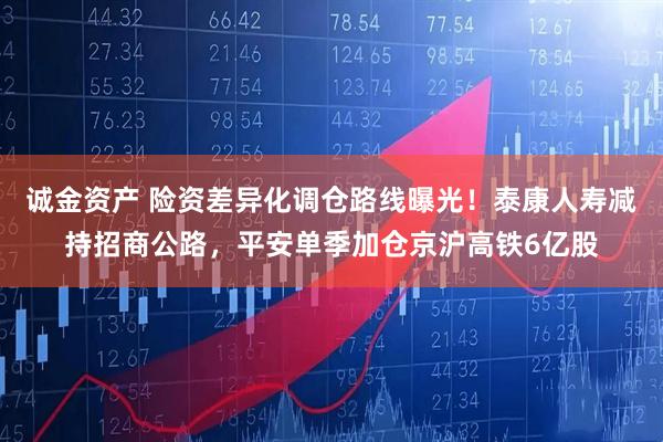 诚金资产 险资差异化调仓路线曝光！泰康人寿减持招商公路，平安单季加仓京沪高铁6亿股
